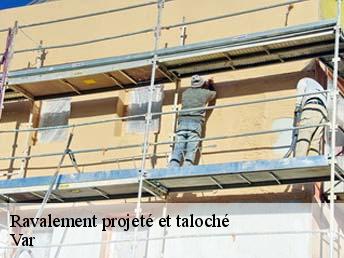 Ravalement projeté et taloché