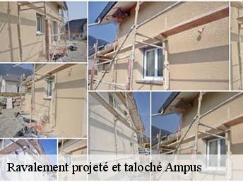 Ravalement projeté et taloché  ampus-83111 