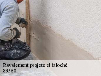 Ravalement projeté et taloché  83560