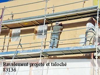 Ravalement projeté et taloché